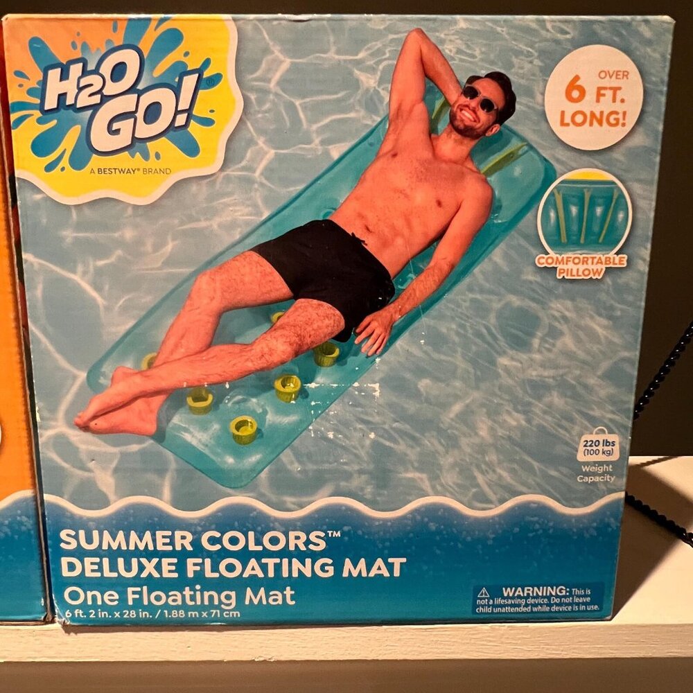 Pool Floats Summer Collection • Cabana Float • Floating Chair • 6ft Deluxe Mat